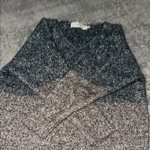 Eternal Sunshine Creations V-Neck Sweater in Navy and Brown